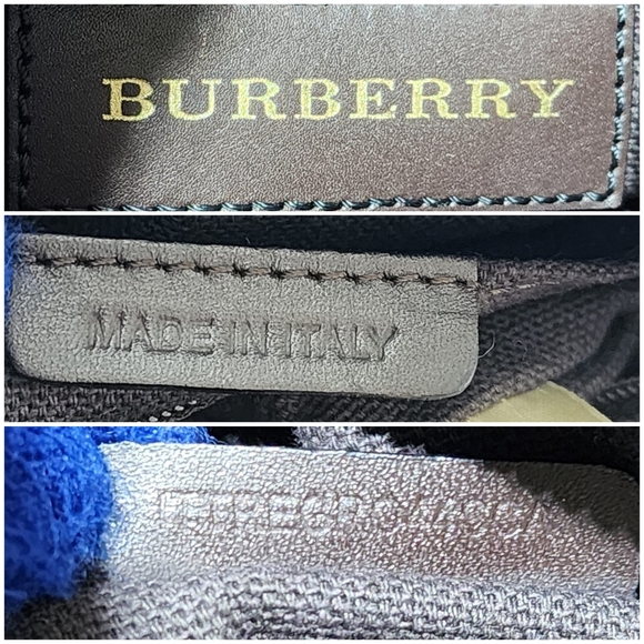 BURBERRY Haymarket Check Minford Portrait Tote Black/ Beige - Picture 5 of 14